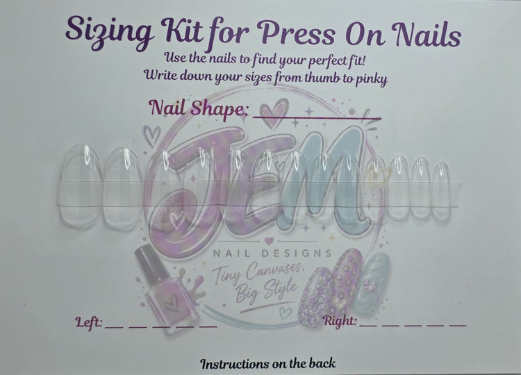 Precision Fit Press On Nail Sizing Kit